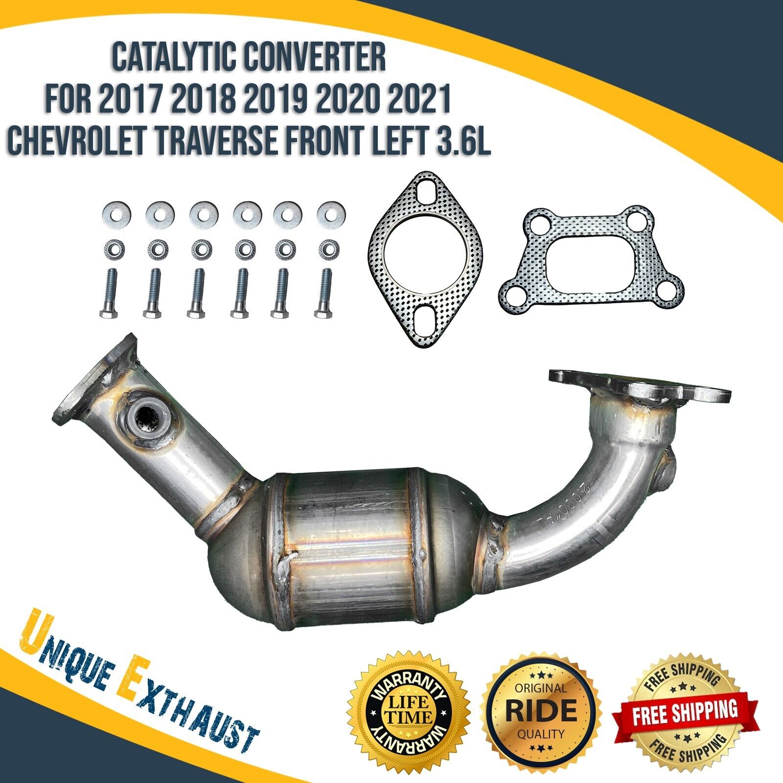 Catalytic Converter for 2017-2021 Chevrolet Traverse Front Left 3.6L Exact Fit