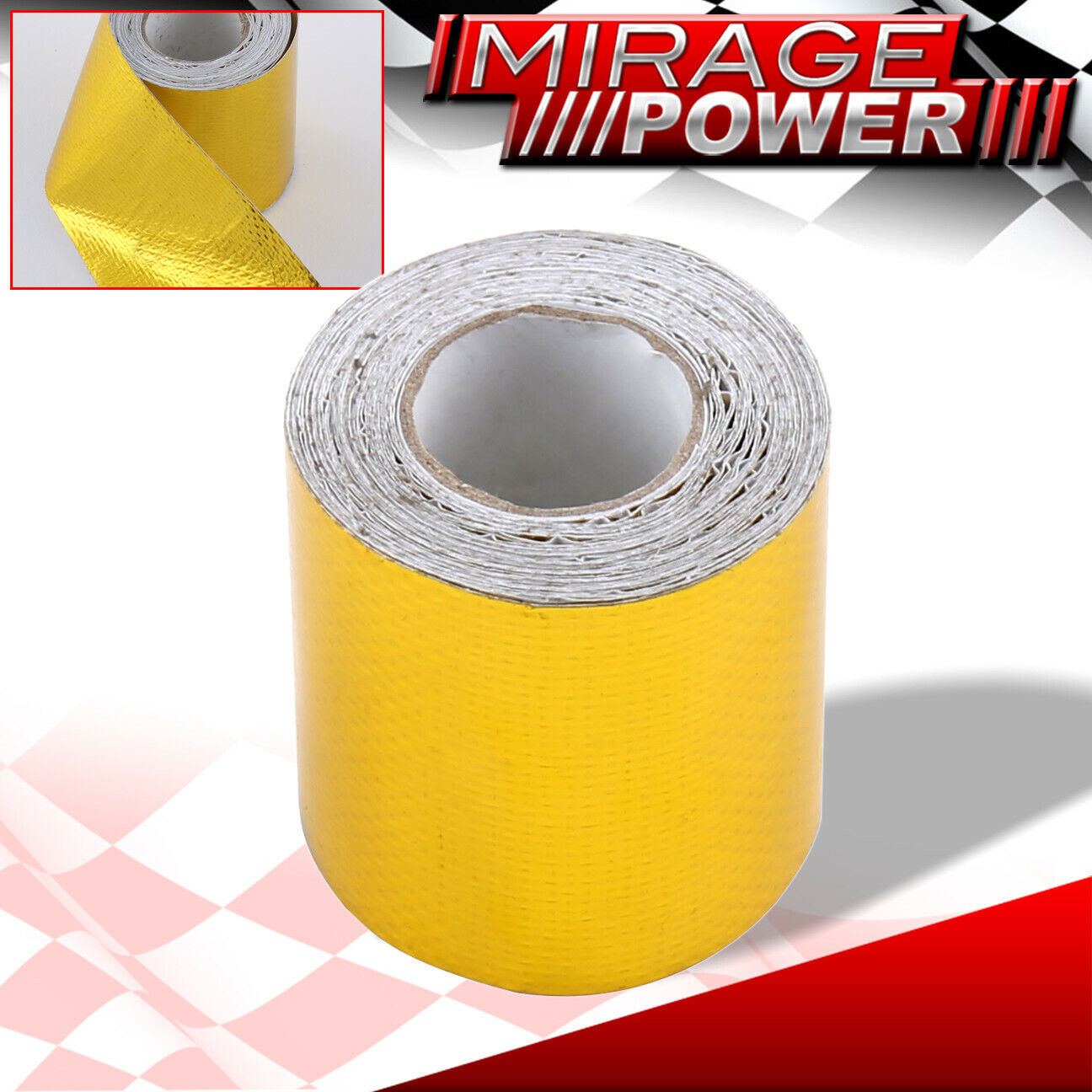 2 Inch X 15 Feet Gold Adhesive Heat Wrap Protection Barrier Protection Tape Roll