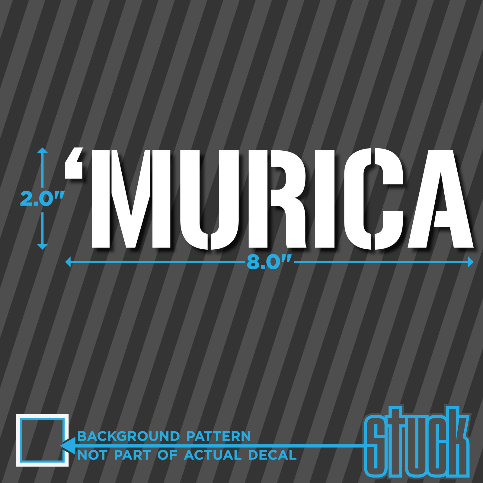 \'MURICA - vinyl decal sticker america merica murica funny patriotic country