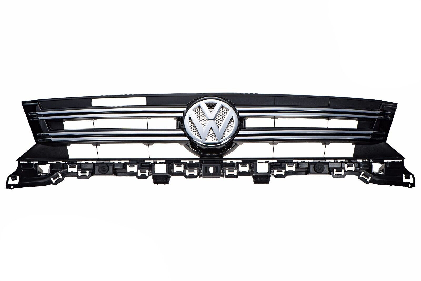 12-17 VW Volkswagen Tiguan Satin Black With Chrome Front Radiator Grille Grill
