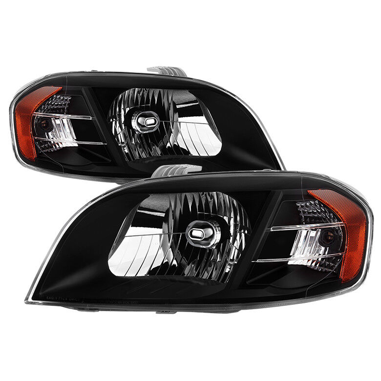 Chevy 07-11 Aveo 07-09 Wave Black Housing Replacement Headlights Left+Right Set