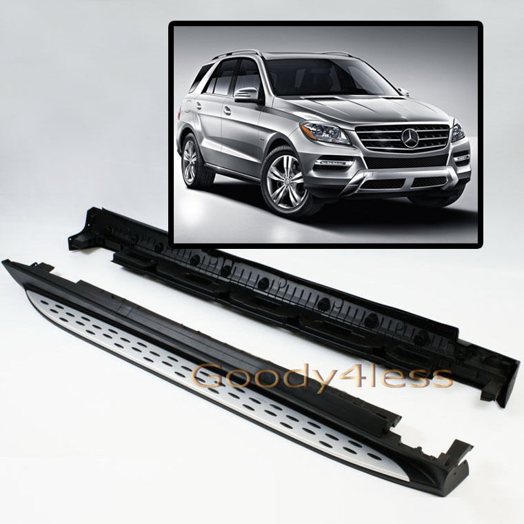 W166 12+ Benz ML350 ML-Class Aluminum Running Boards Pair Set Side Step OE Style