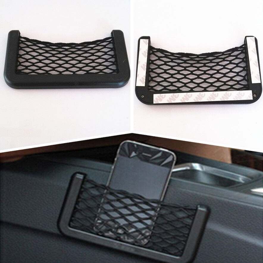 Auto Car Storage Nets Resilient String Bag Phone Gadget holder Pocket Organizer