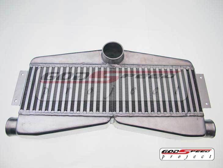 Universal TWIN turbo intercooler fmic 27x13x3.5  /  2 inlet /1 outlet / TYPE-2 