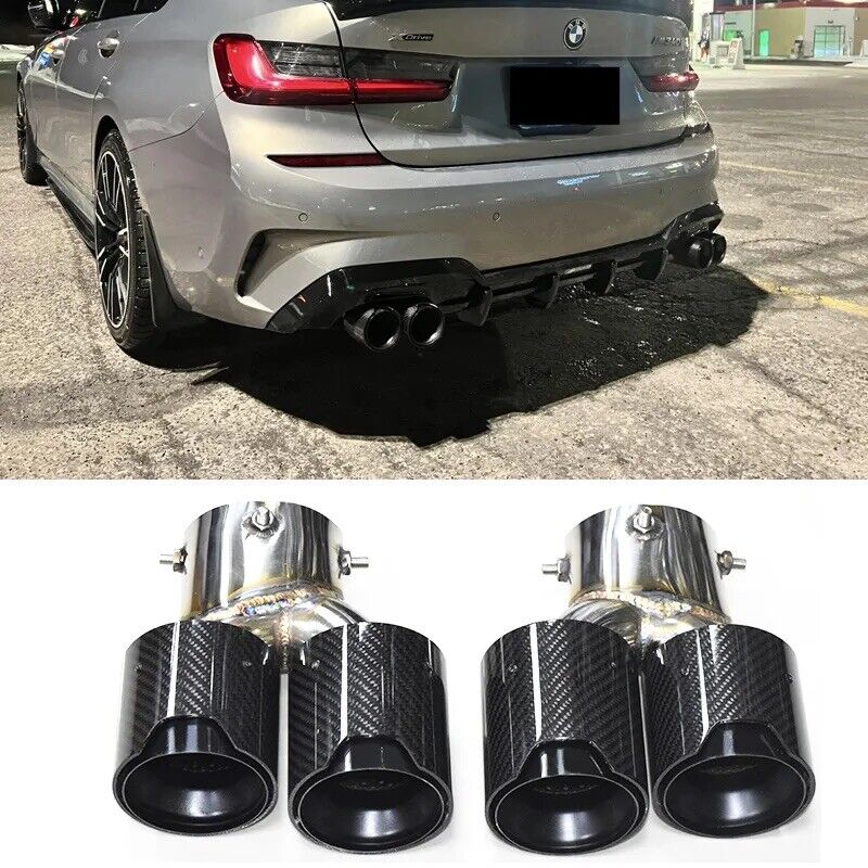 2x BMW M Performance Carbon Fiber Exhaust Tips for BMW G20 M340i G23 G21 M440i