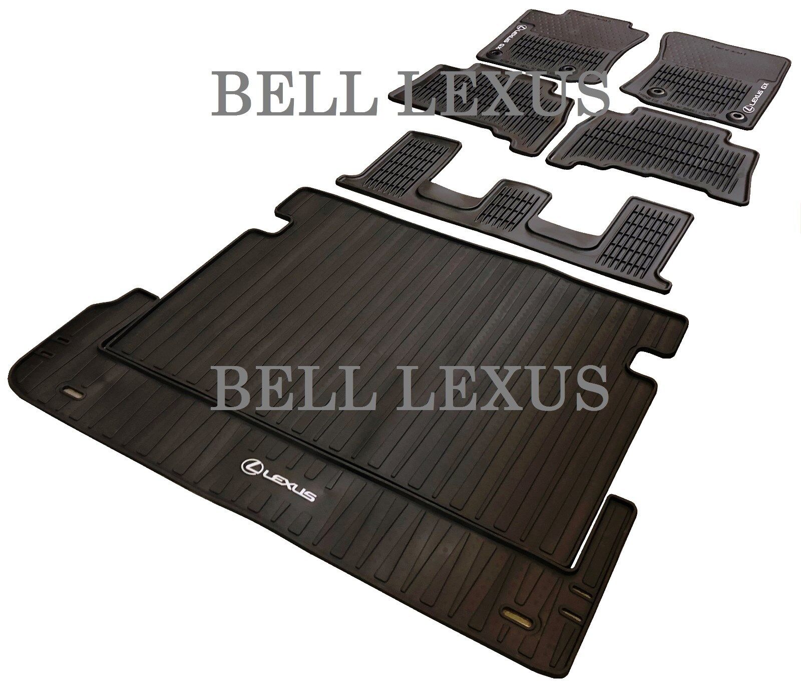 LEXUS OEM FACTORY COMPLETE ALL WEATHER FLOOR MAT SET 2014-2023 GX460 BLACK
