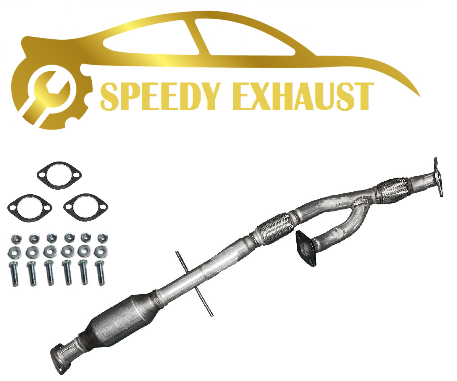 FOR 2002 2003 2004 2005 HYUNDAI SONATA 2.7L Y PIPE WITH REAR CATALYTIC CONVERTER
