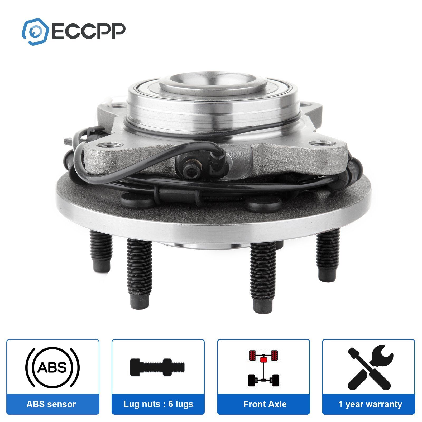 1Pc Wheel Hub Bearing Front 2WD For 2003-2006 Ford Expedition Lincoln Navigator