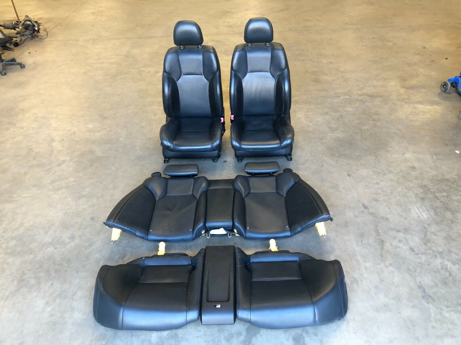 08 09 10 LEXUS IS-F ISF FRONT & REAR SEAT SET / BLUE STITCHING 1251 OEM