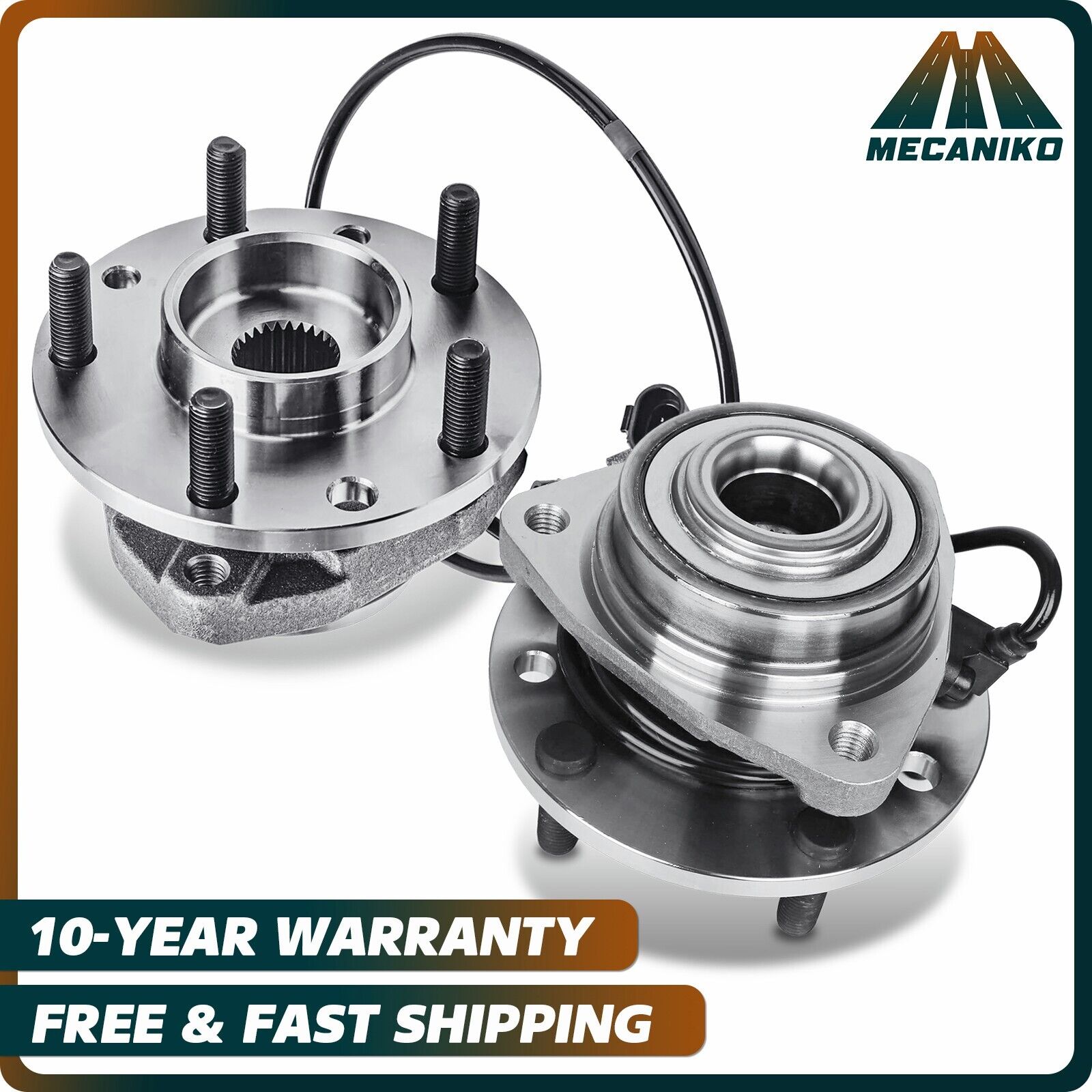 2x Front Wheel Bearing and Hub for Chevy Blazer S10 Jimmy Sonoma Hombre Bravada
