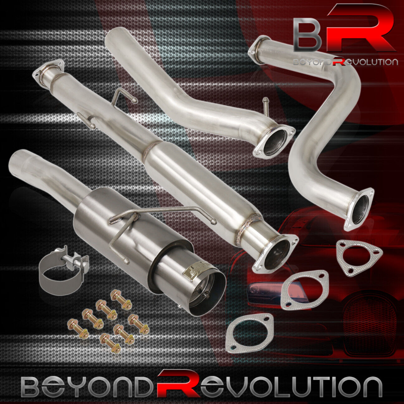 For 1990-1993 Accord JDM Catback Exhaust System 3\