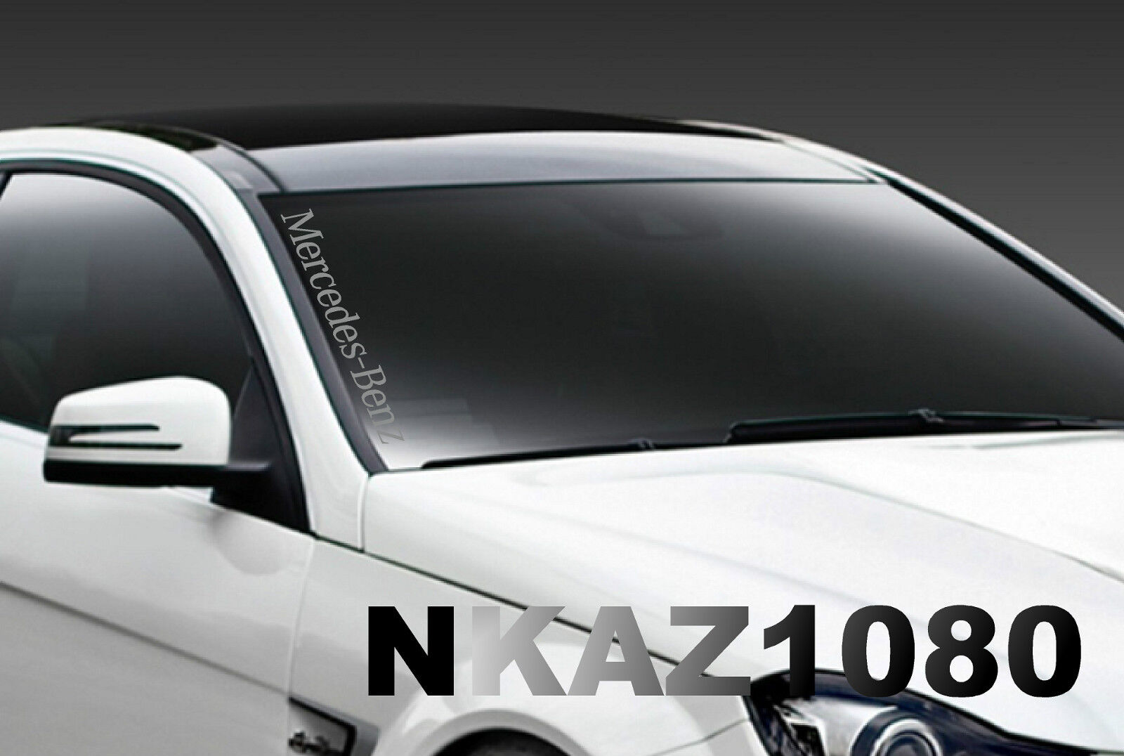 Mercedes Benz windshield Vinyl Decal Sport car Racing sticker emblem logo SILVER
