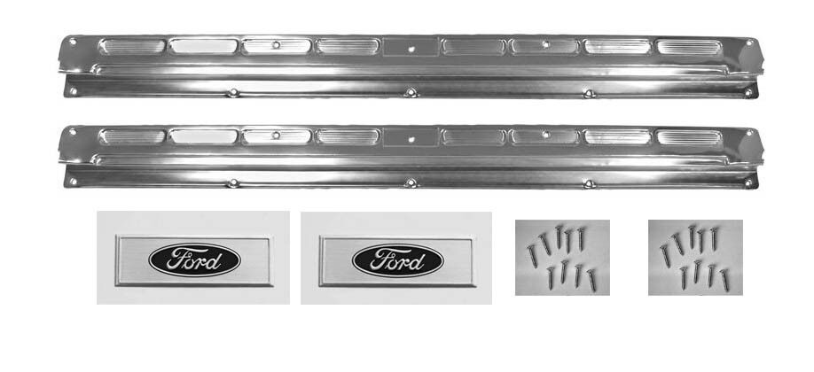 NEW 1964-1968 Ford Mustang CONVERTIBLE SCUFF PLATES Pair W/ Screws, Plates