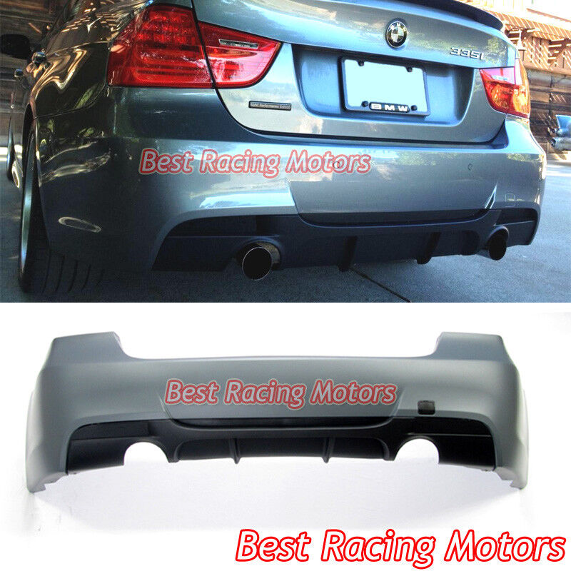 For 2006-2011 BMW E90 4dr 3-Series Performance Style Rear Bumper (Dual Exhaust)