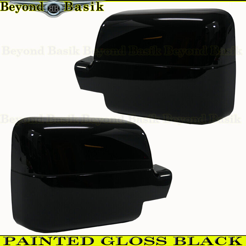 2004 2005 2006 2007 2008 Ford F150 GLOSS BLACK Mirror Covers Overlay PWR MIRRORS