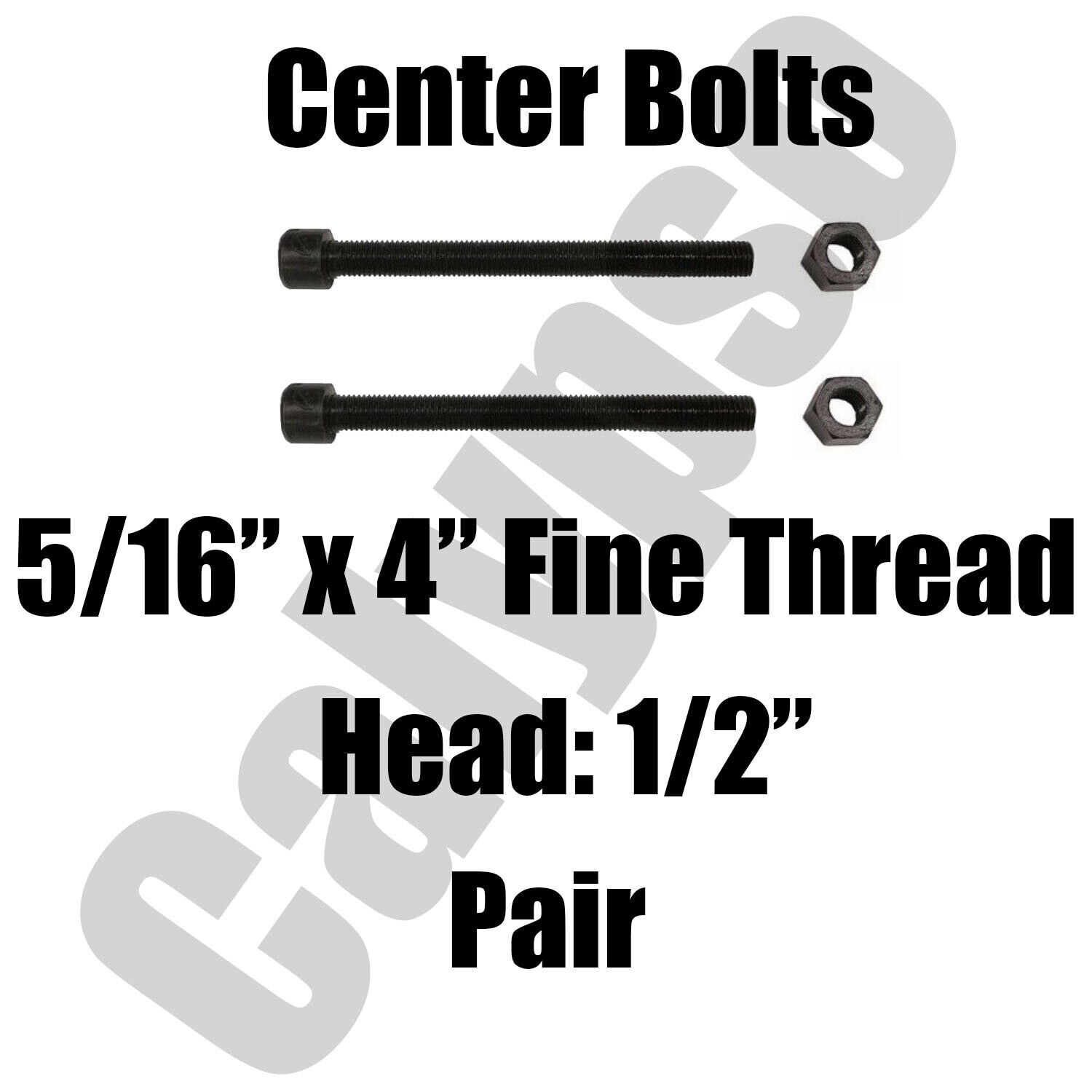 Leaf Spring Center Bolt - 5/16 x 4 (PAIR) Fine Threaded Leaf Bolts with Nuts