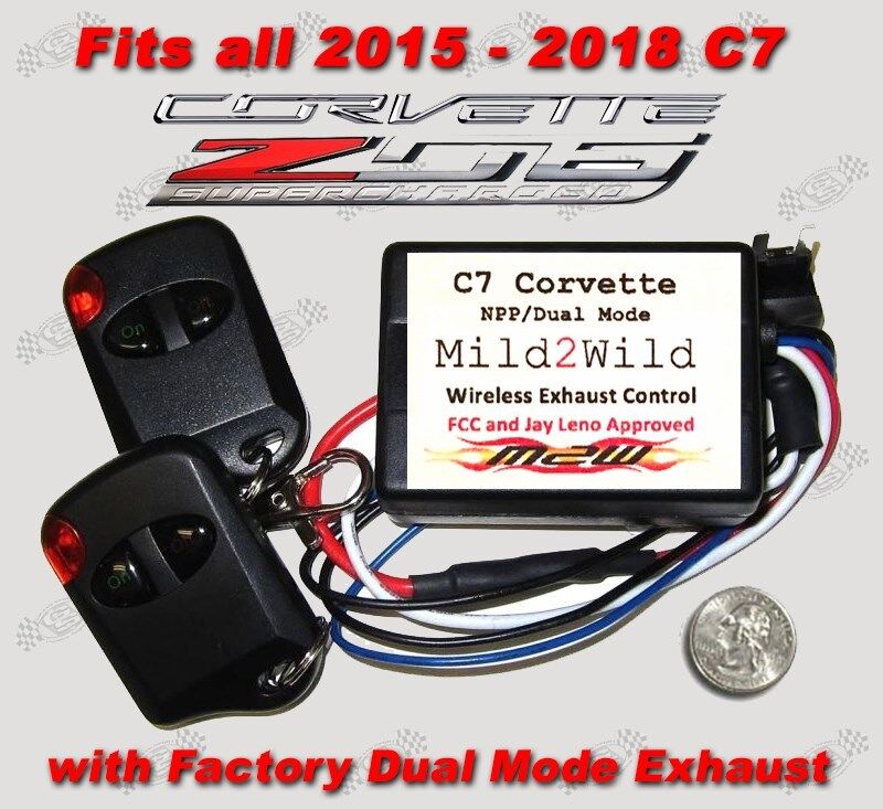 2015 - 2019 C7 Z06 Corvette Mild 2 Wild NPP Exhaust Control - FREE USA Shipping
