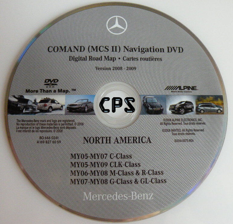 06 07 08 Mercedes R Class + M Class ML Navigation DVD 0241 Map Edition © 2008-09