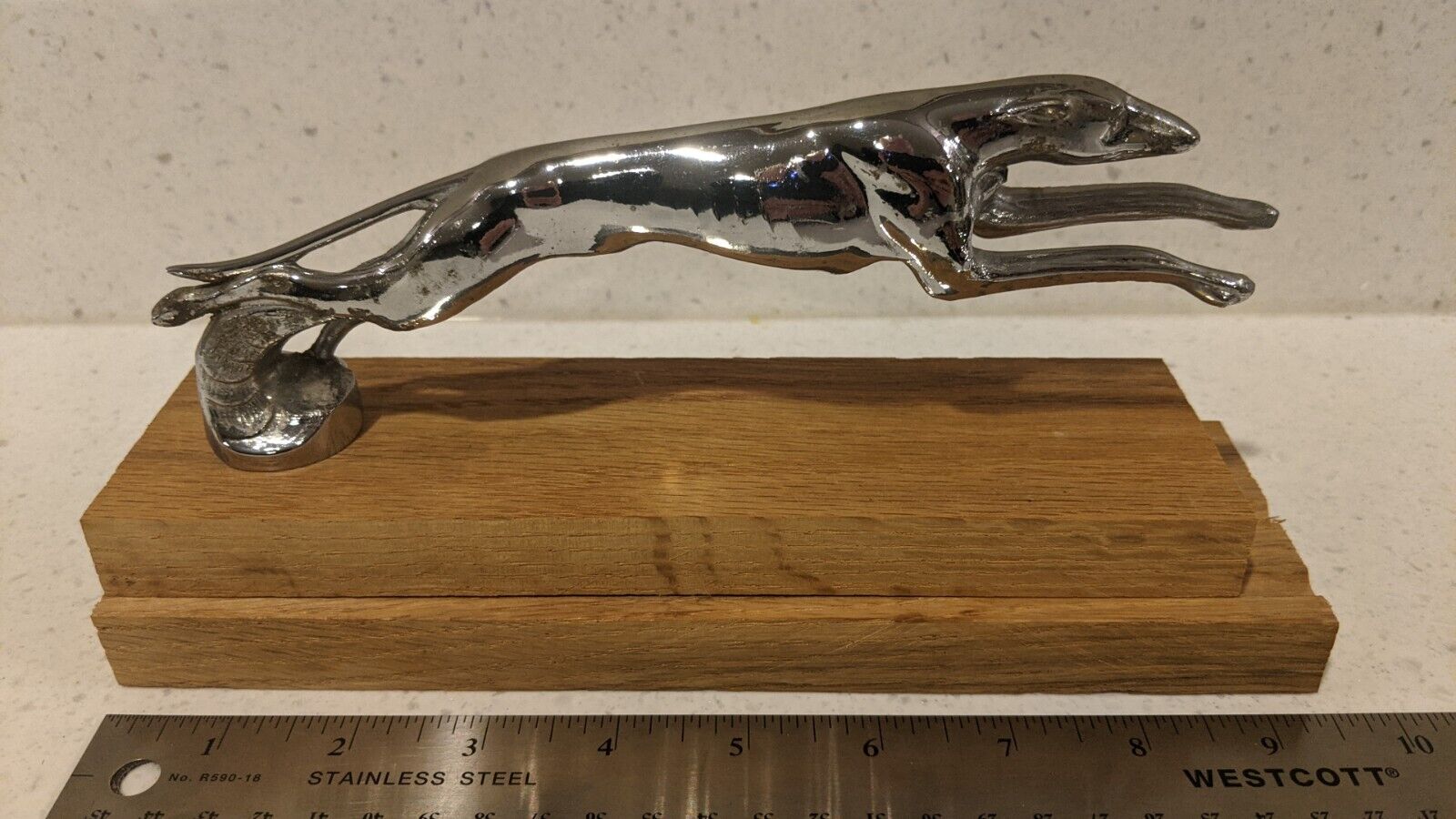 Ford Lincoln Greyhound Hood Ornament 1933 1934 Vintage 3 Window Coupe Dog OEM