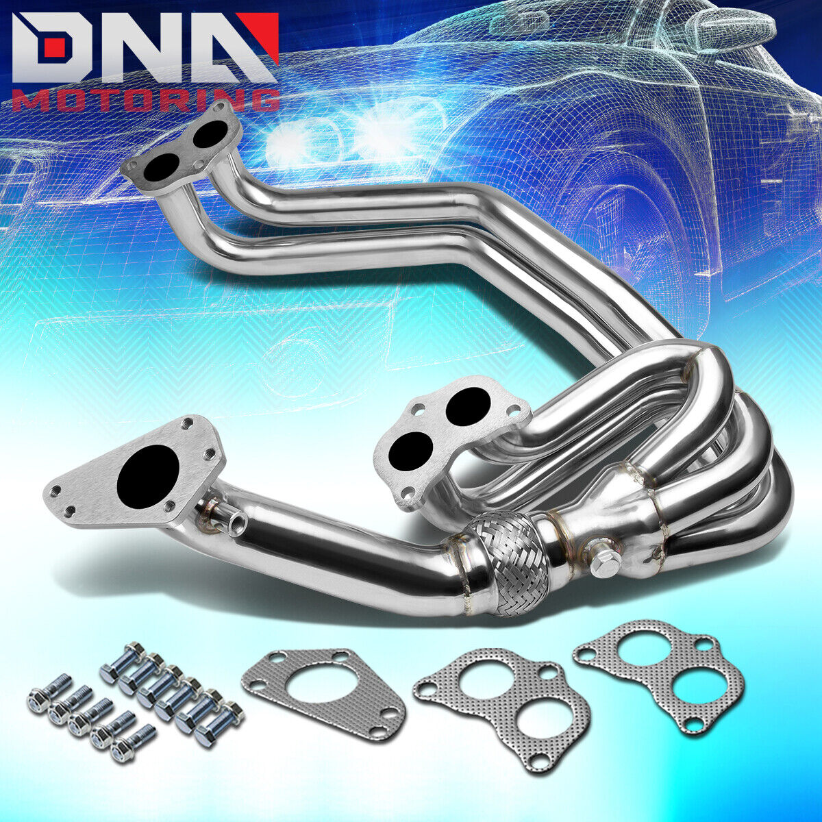 STAINLESS 1-PC HEADER FOR 2002-2007 WRX/STi 2.5L EJ25 GD GG EXHAUST/MANIFOLD