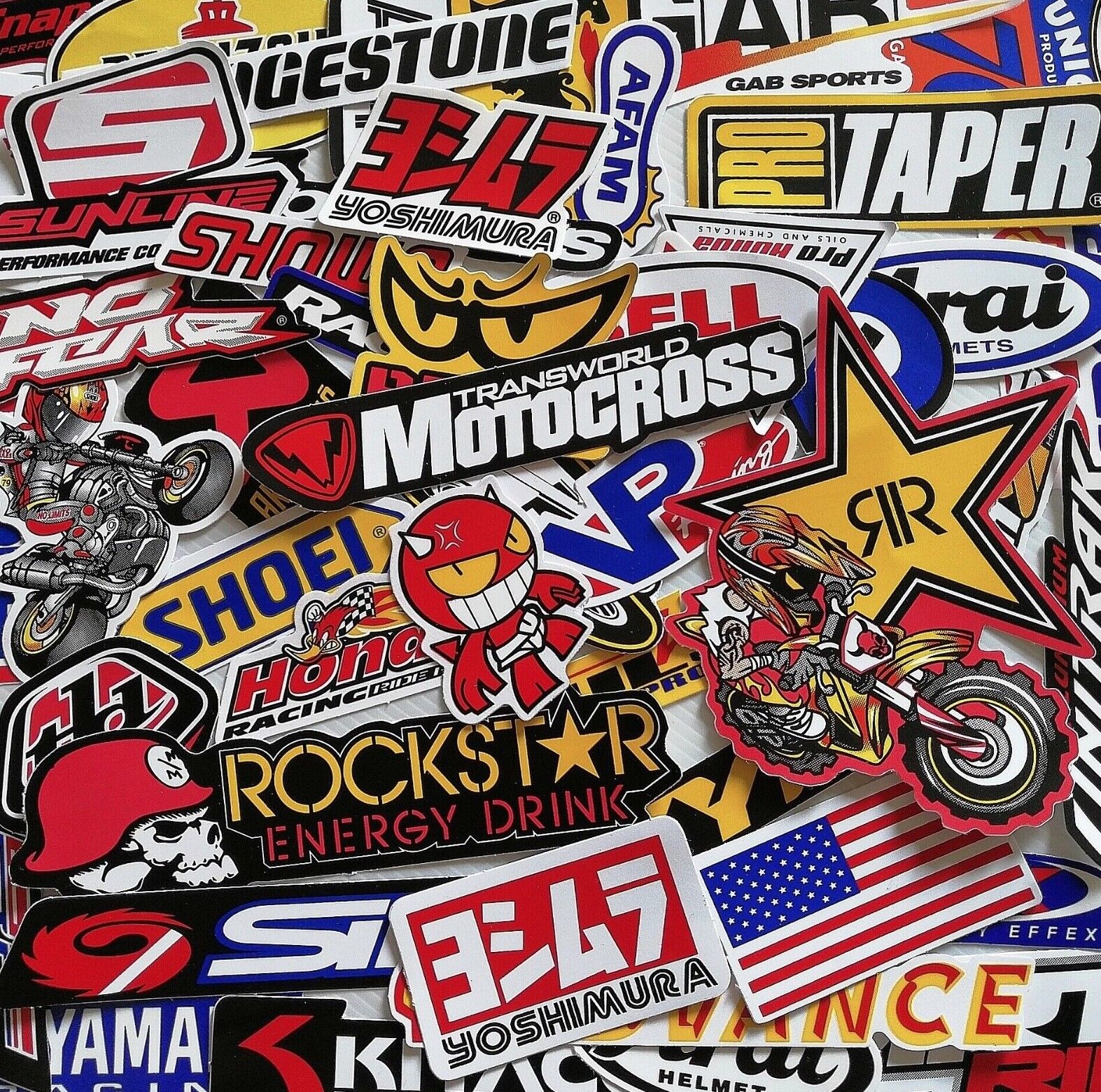Mixed Random Stickers Motocross Motorcycle Car ATV Racing Bike Helmet Decal