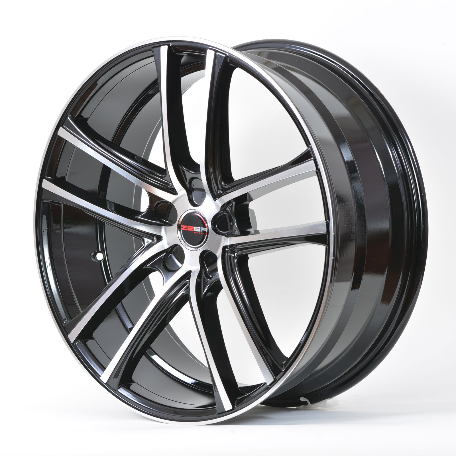 4 GWG Wheels 18 inch Black Machined ZERO Rims fits 5x108 FORD FUSION 2013 - 2016