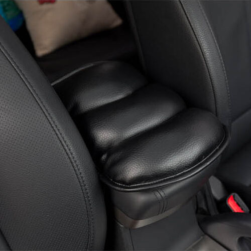 Car Armrest Storage Box Top Mat Liner Pad Console Cover Cushion Black For Audi