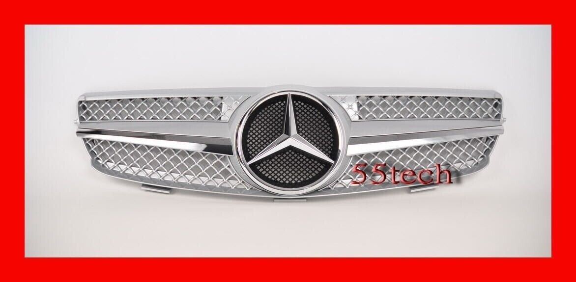 Mercedes W209 CLK CLK500 CLK320 Silver Grille 2003 2004 2005 2006 2007 2008 2009