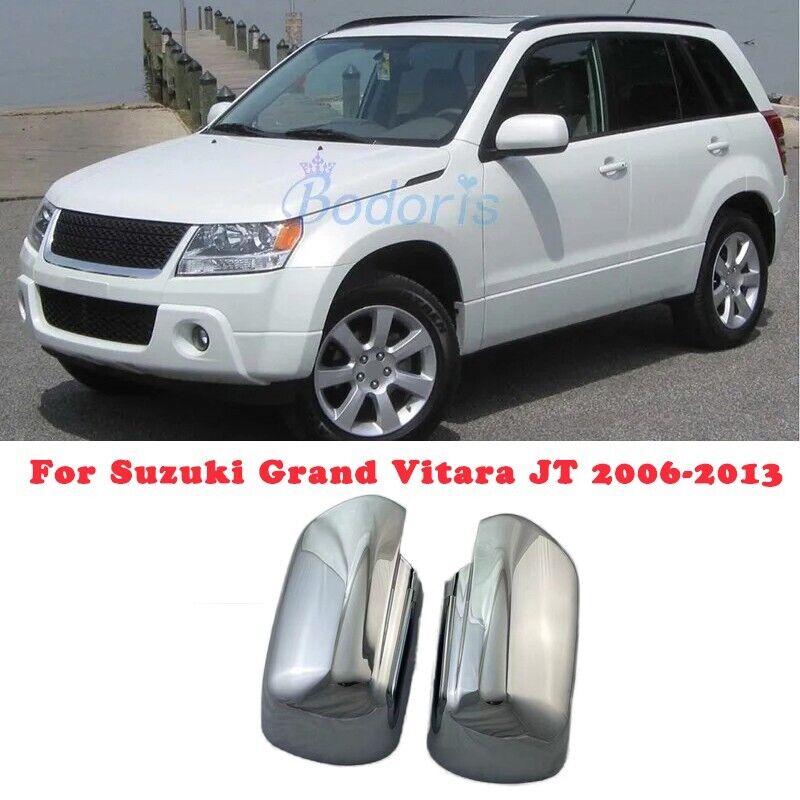 For Suzuki Grand Vitara JT 2006-2013 Rear View Door Mirror Cover Overlays Chrome