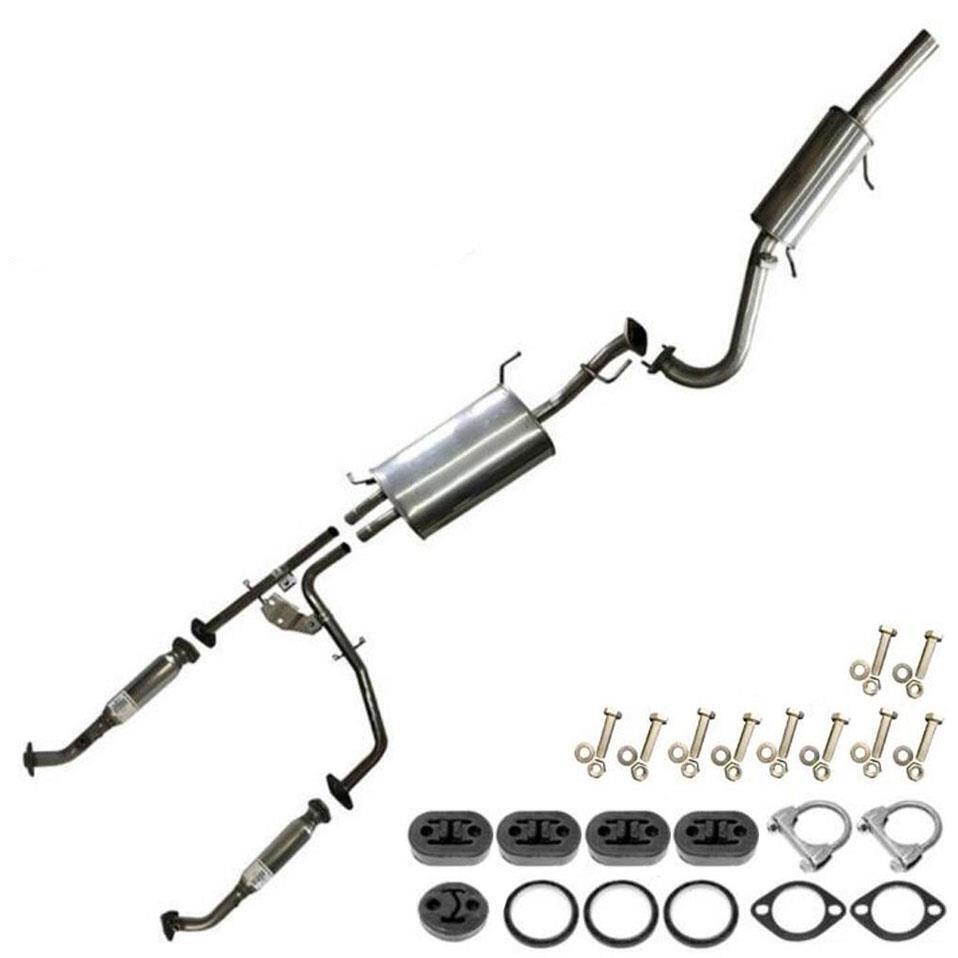 Exhaust Kit w/ hangers and bolts compatible with 02-04 QX4 02-04 Pathfinder