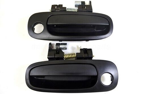 fits Toyota Chevy Outside Exterior Door Handle Front Driver Passenger Black Set