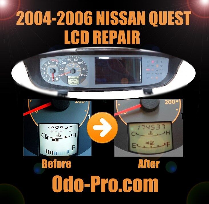 NISSAN QUEST Instrument Cluster / Speedometer LCD Display Screen REPAIR SERVICE