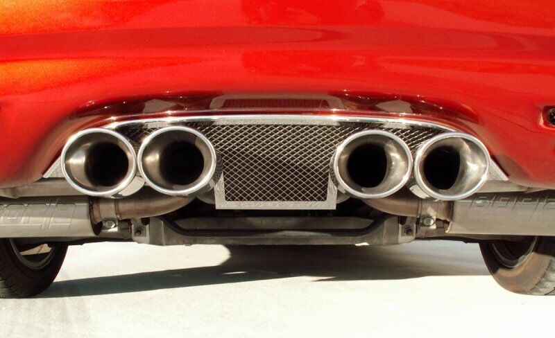 1997-2004 C5 Corvette Stainless Steel Laser Mesh Filler Panel for Stock Exhaust