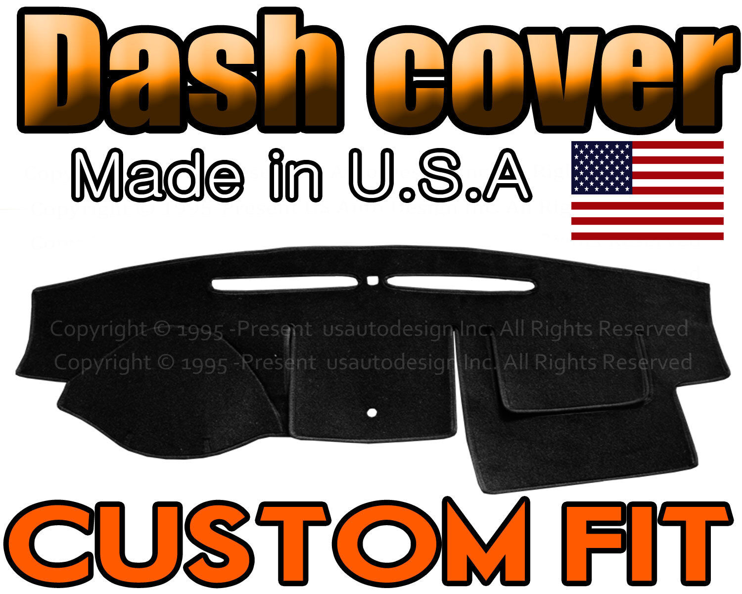 fits 2007-2012 FORD FUSION DASH COVER MAT DASHBOARD  PAD MADE IN USA / BLACK