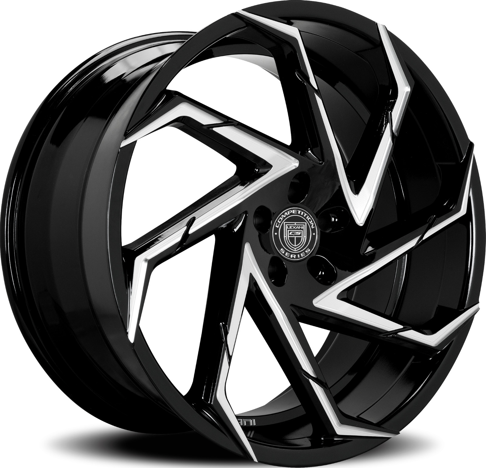 26 Lexani Cyclone Rims Black Wheels Fit Escalade Tahoe SIlverado GMC Sierra QX56