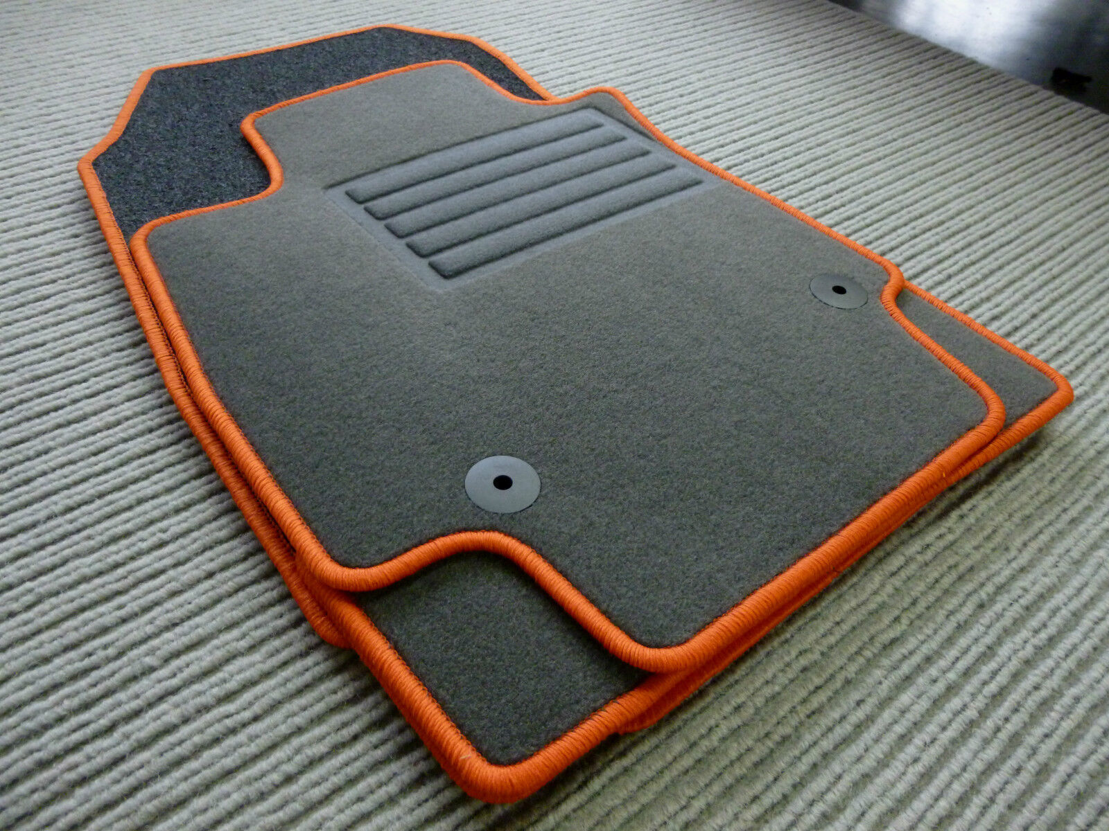 Original arm panels floor mats for Ford Streetka + anthracite + edge orange + new