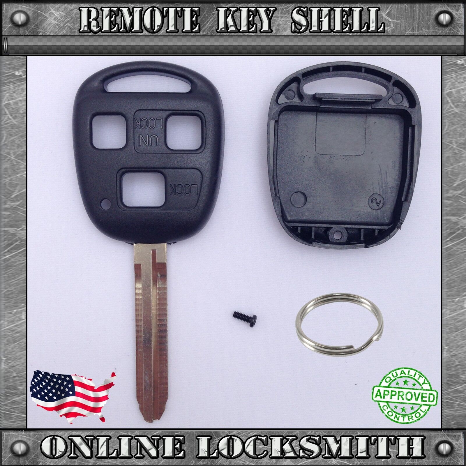 New Remote Key Shell Replacement Case For Toyota FJ Cruiser Land Cruiser Key Fob