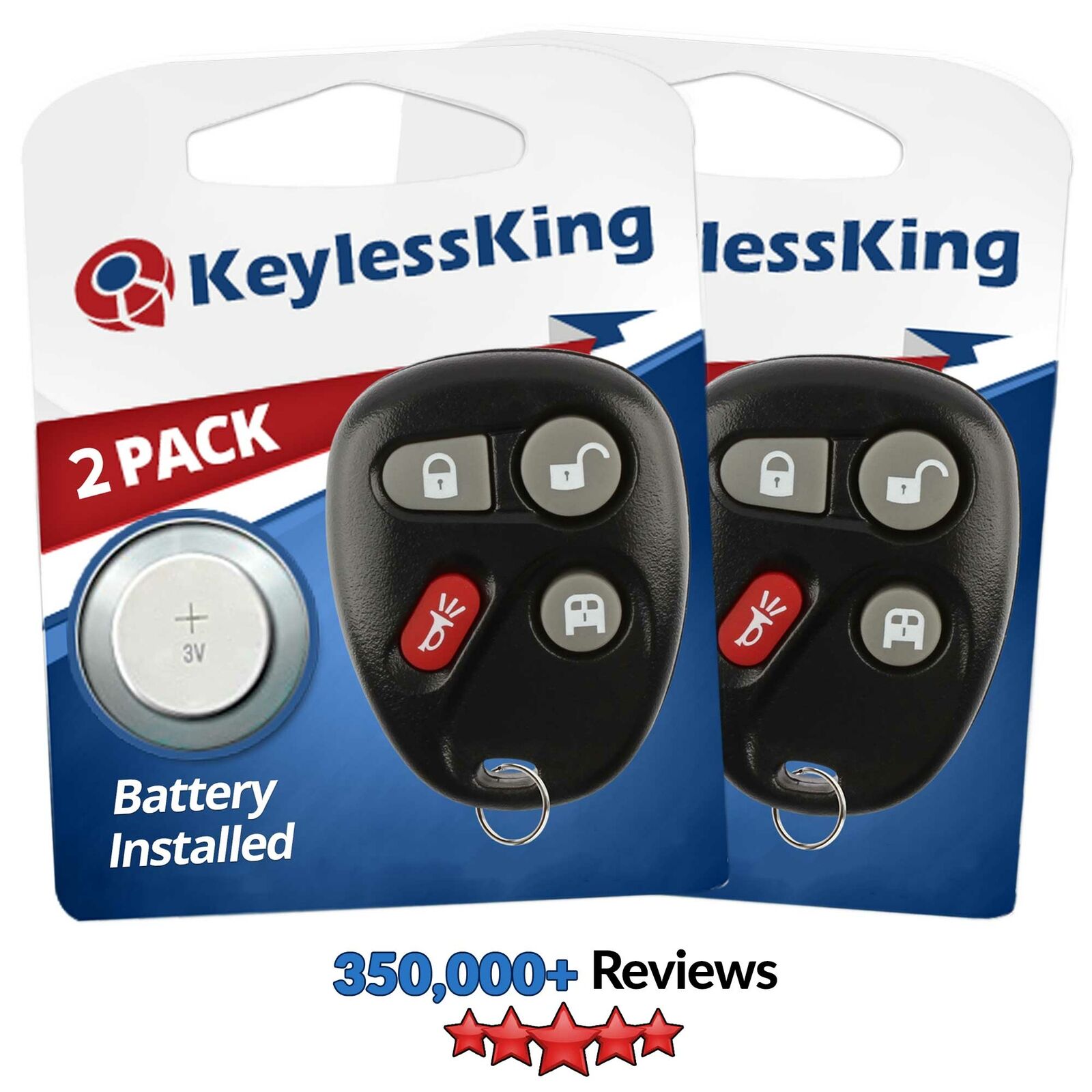 2 New Replacement Keyless Entry Remote Key Fob Clicker Transmitter for 15752330