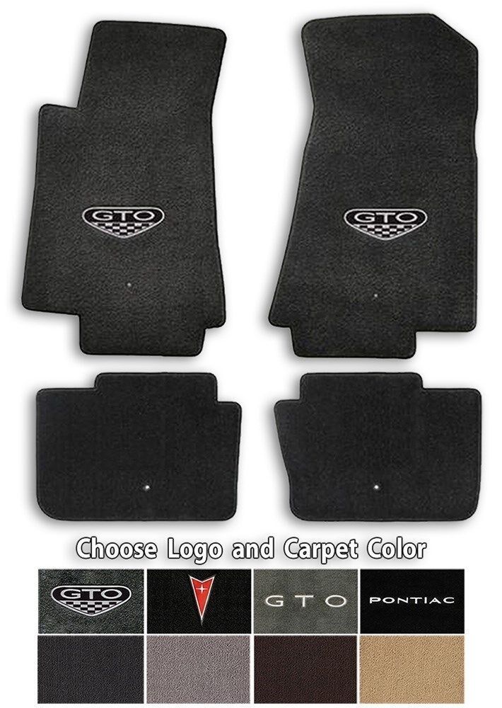 Pontiac GTO 4pc Classic Loop Carpet Floor Mats - Choose Color & Logo
