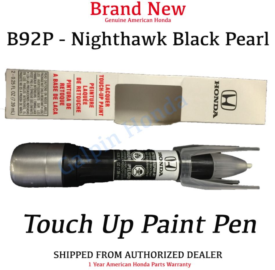 Genuine OEM Honda Touch-Up Paint Pen - B92P - Nighthawk Black Pearl