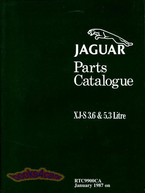 XJS JAGUAR PARTS MANUAL REPAIR SHOP CATALOG BOOK XJ-S 3.6 5.3 V12
