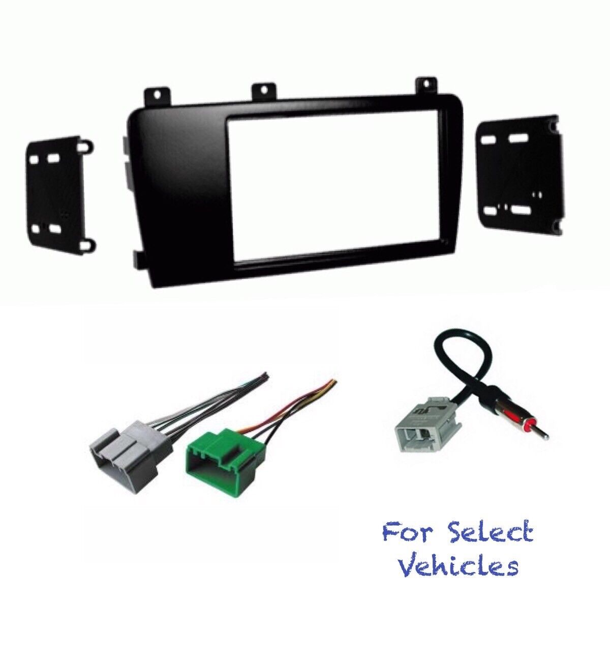 Double Din Car Stereo Radio Dash Kit Combo for some S60 V70 XC70 Volvo Vehicles