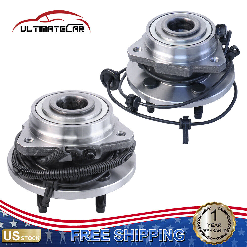 Set 2 Front Wheel Hub Bearing w/ ABS For 2002-2007 Jeep Liberty 513176 513177