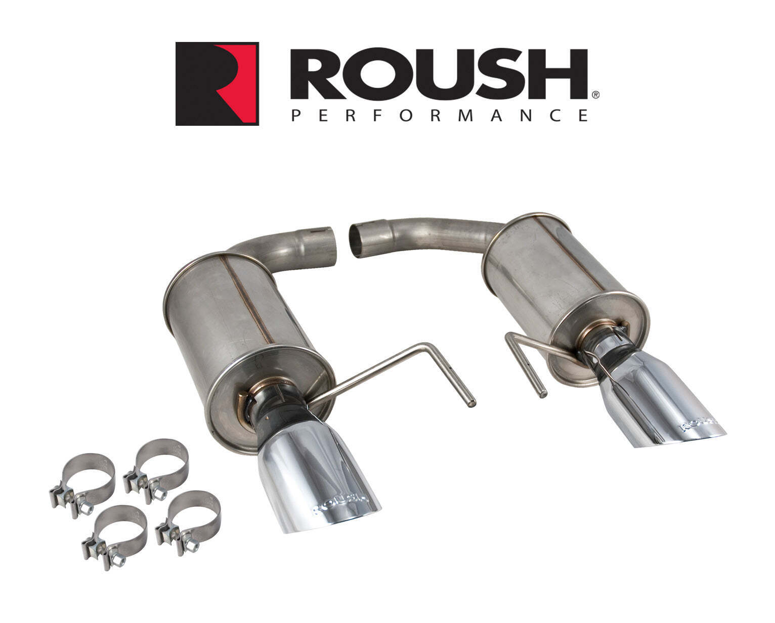 2015-2024 Mustang 2.3L Ecoboost Roush 421837 Axle Back Exhaust 4