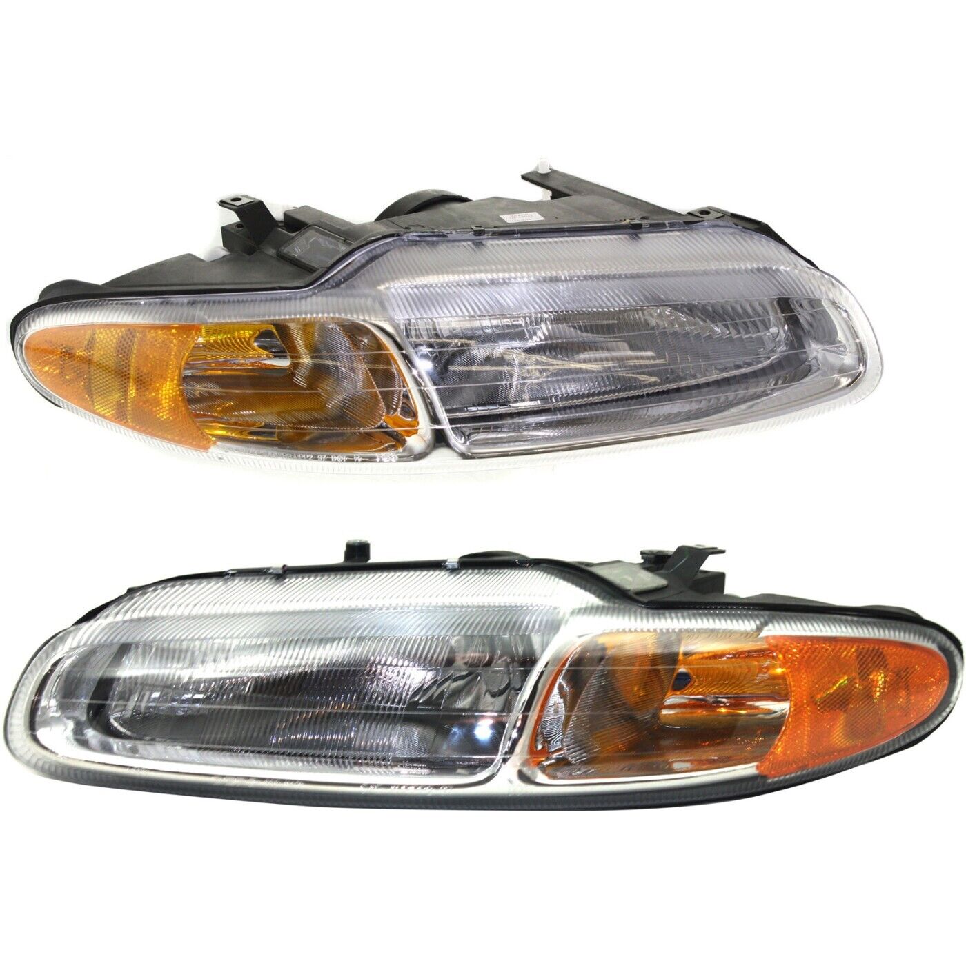 Headlight Set For 96-2000 Chrysler Sebring Convertible Left and Right With Bulb