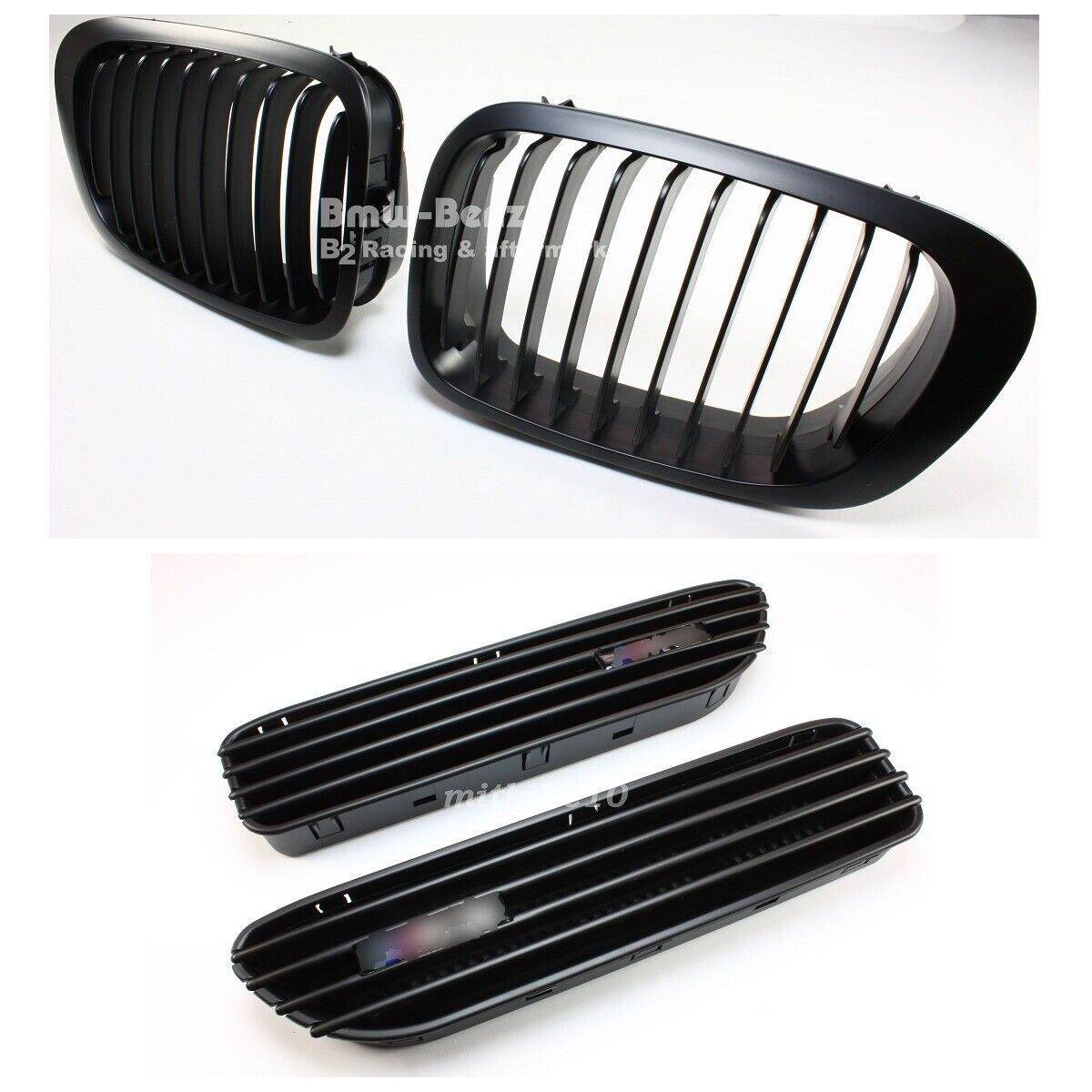 Fits BMW 2001-2006 E46 M3 2D Black Front Grill & Side Fender Grill Vents