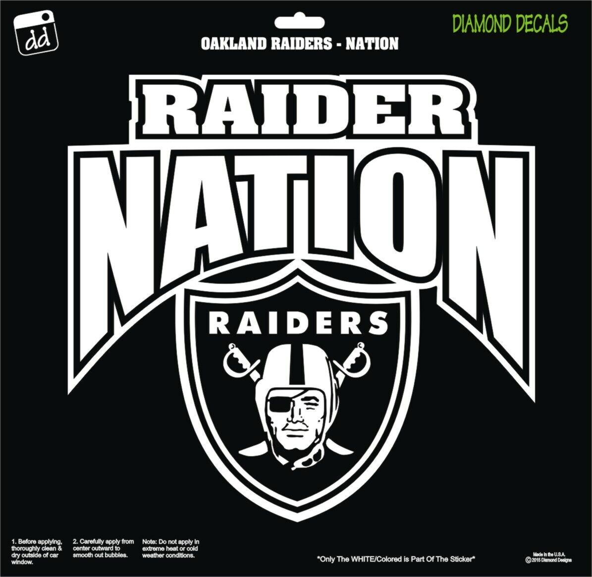 Las Vegas Raiders Nation Shield Arch Vinyl Decal NFL Football Window Sticker