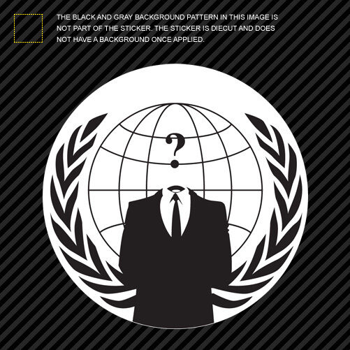 Anonymous Occupy America Sticker Die Cut Decal Self Adhesive Vinyl
