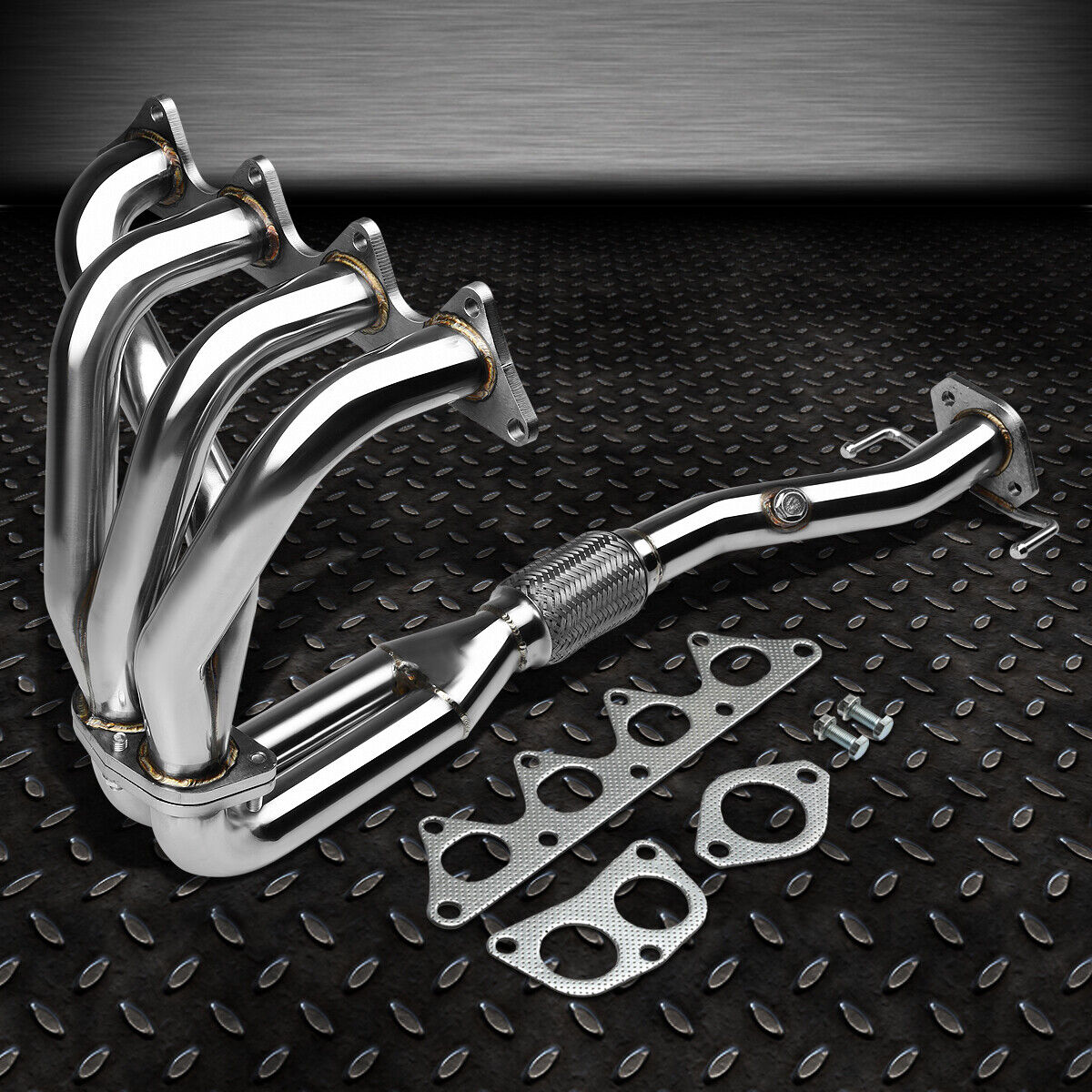 STAINLESS JDM RACING HEADER EXHAUST MANIFOLD 97-02 MIT MIRAGE 1.8 4CYL SOHC 4G93