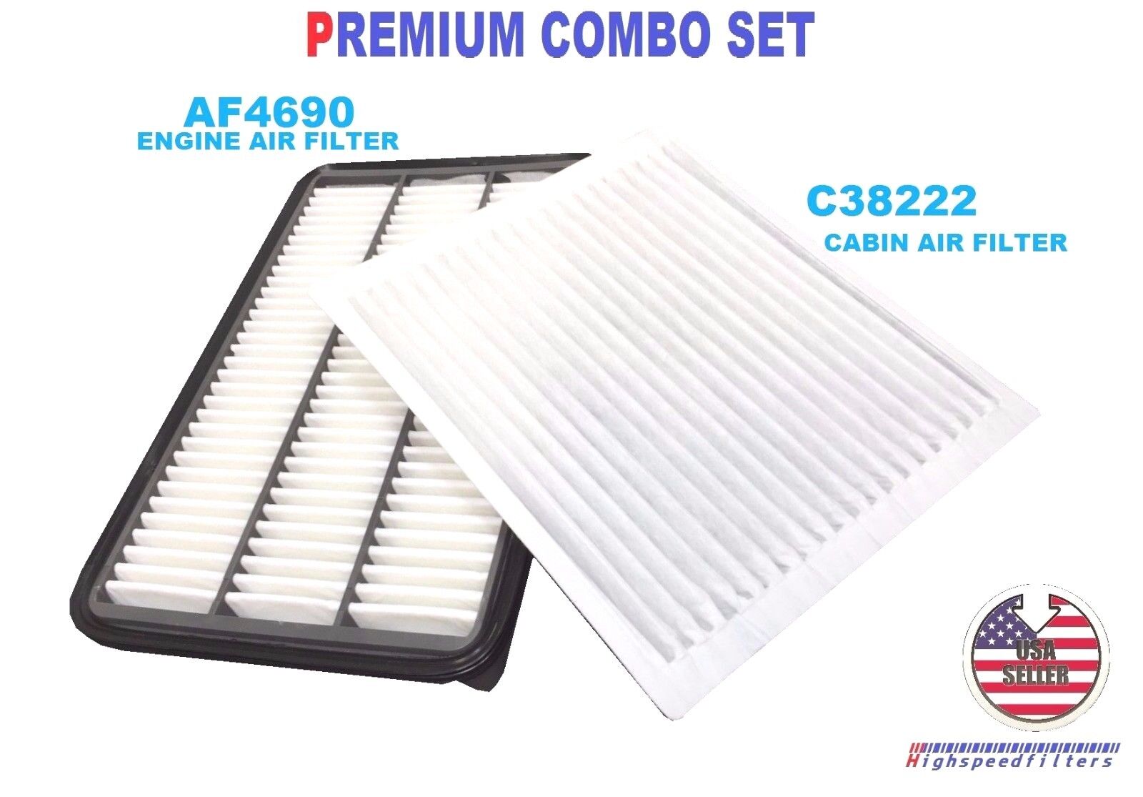 AF4690 C38222 COMBO Air Filter & Cabin Air Filter For 1999 - 2003 LEXUS RX300